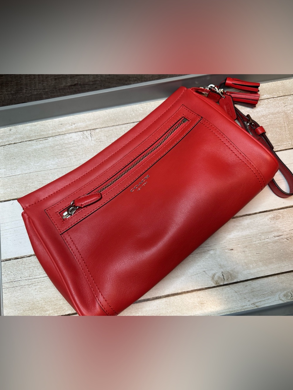 Coach Legacy Leather Large Wristlet/Clutch